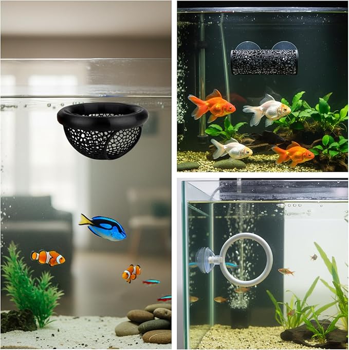 Betta Fish Toys, 4 Piece Aquarium Decor Set, Fish Tank Accessories for Stimulation and Rest