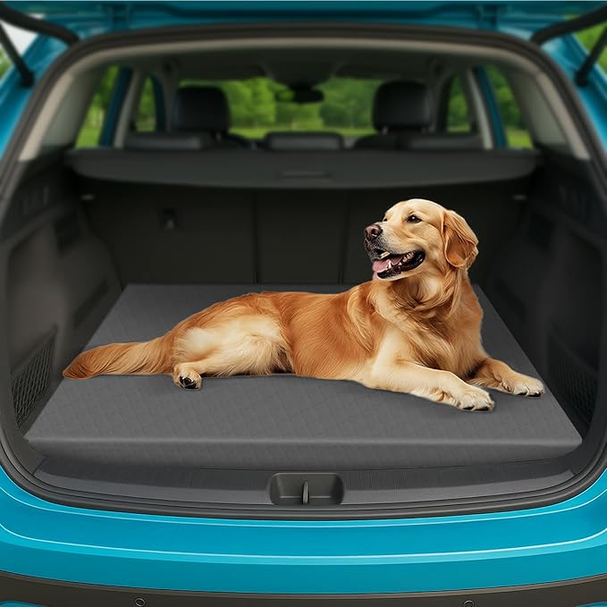 Car Dog Bed for Trunk,Non-Slip SUV Cargo Liner for Dogs | Travel Pet Mat Cushion with Supportive Foam, Removable Cover for Easy Cleaning, Suitable for SUV&Truck