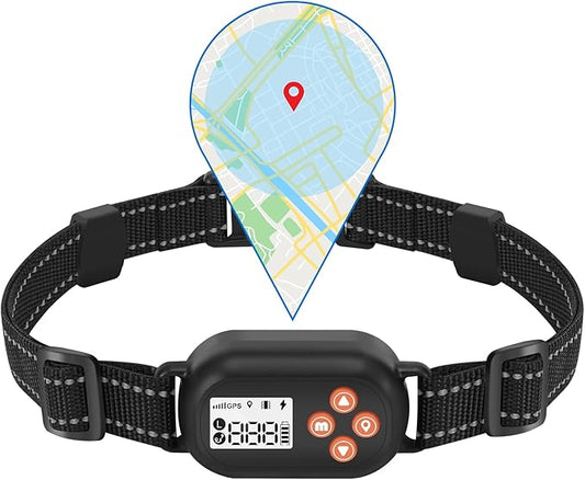 GPS Wireless Dog Fence, Electric Pet Fence System, IPX6 Waterproof Collar, Beep Vibration Shock Correction, for Dogs Over 18 Lbs