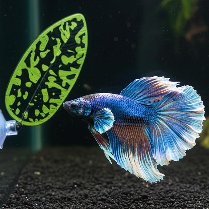 4 Pcs Betta Hammock Betta Fish Tank Decor Aquarium Decor Plastic Plants Bettas Fish Leaf Hammock Bettas Fishes Toys for Resting Sleeping Playing Hiding Breeding