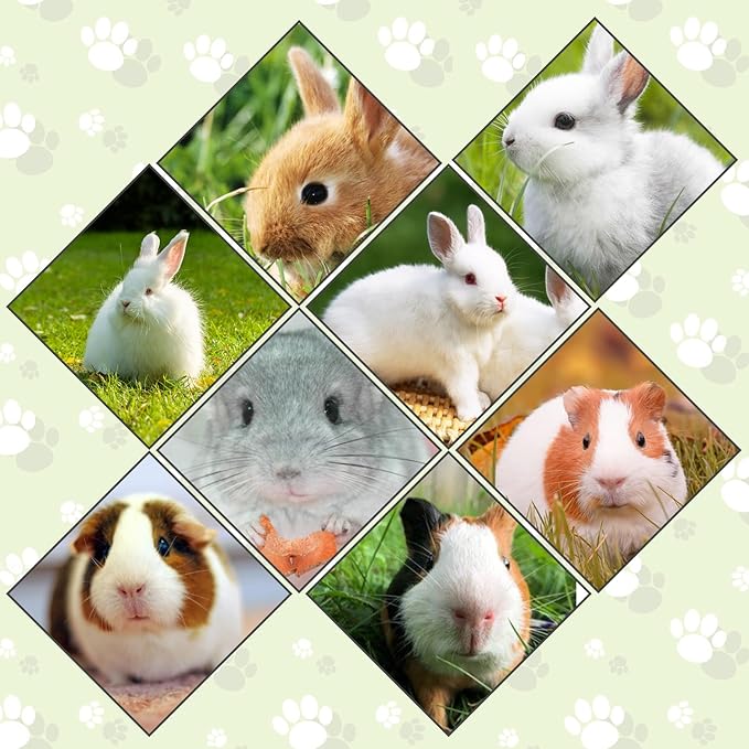VCEPJH Extra Large Rabbit Litter Box for Cage, Plastic Litter Pan Corner Pet Toilet Small Animal Potty Tray with Metal Grate for Adult Guinea Pigs Chinchillas Ferrets (White)