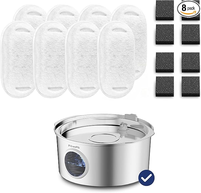 Filters for PawsPik Stainless Steel Dog Water Fountain, 1.8-Gal