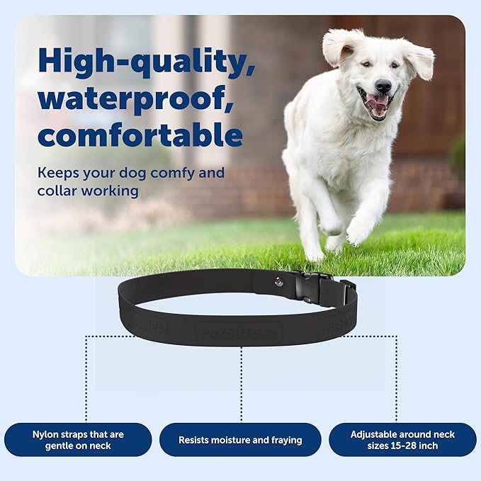 PetSafe Replacement Strap for Guardian GPS + Tracking Dog Fence Collar & Guardian GPS Dog Fence Collar - Soft Touch Material - Waterproof Material - Adjustable - Durable Design - Black
