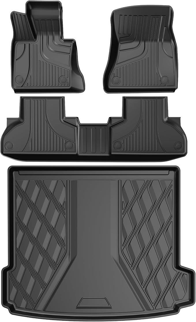 AOMSAZTO Floor Mats & Cargo Liner Fit for BMW X6 2015-2019 (F16) | Custom Fit All Weather Protection Car Accessories Anti Skid Trunk Mat
