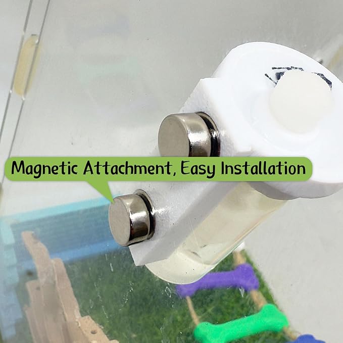 Jumping Spider Water Dispenser, Magnetic Hanging Feeder,Suitable for Jumping Spiders,Tarantulas, Praying Mantises,Arboreal Animals, and Other Small Animal Enclosure Accessories (White, 5ML)