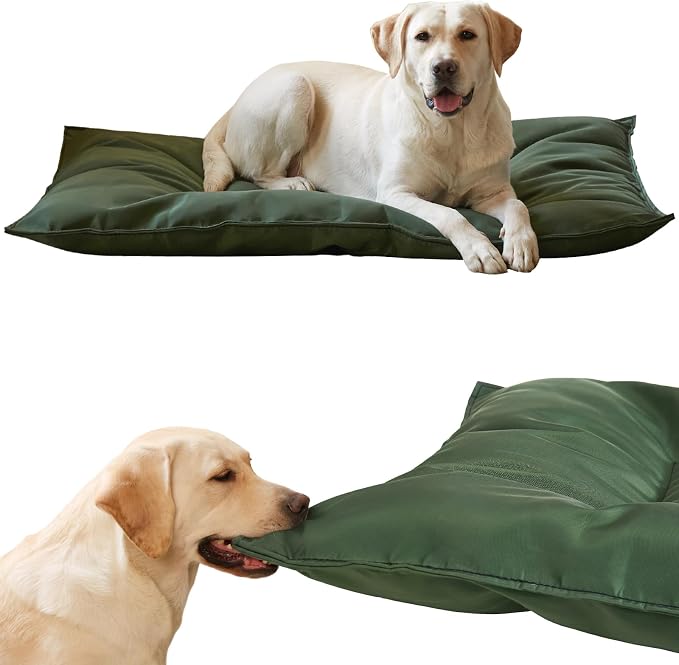Chew Proof Indestructible Dog Bed,X-Small (17"x23"),Green | Durable,for Aggressive Chewers,Tough,chew resistant, non chewable,Machine Washable & Waterproof,Indoor Outdoor