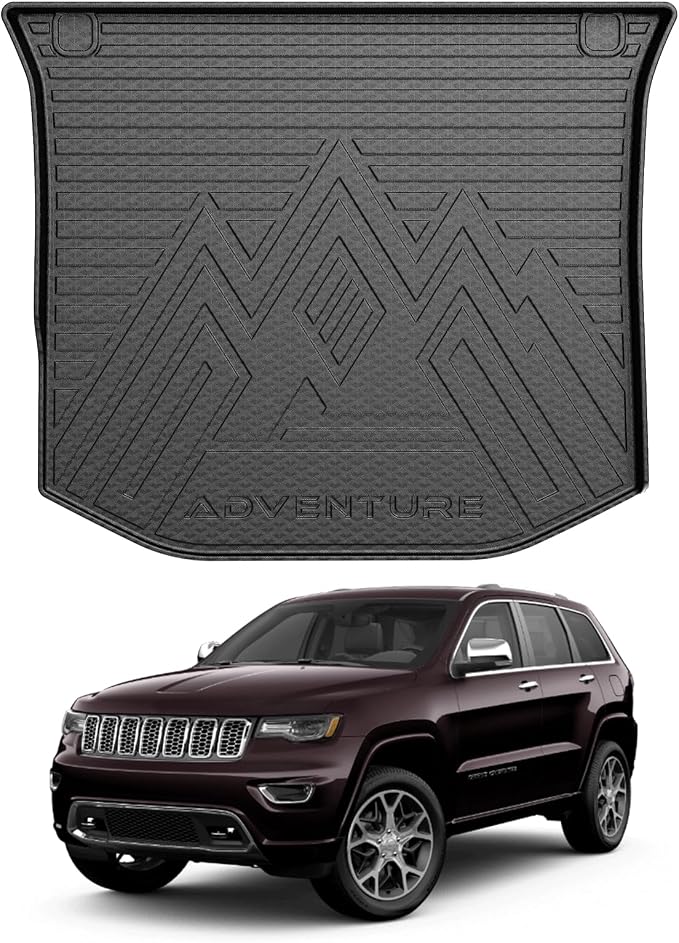 Mixsuper Custom Fit for Cargo Liner 2011-2021 Jeep Grand Cherokee All Weather Durable Odorless Rear Trunk Liner Cargo Mat Black