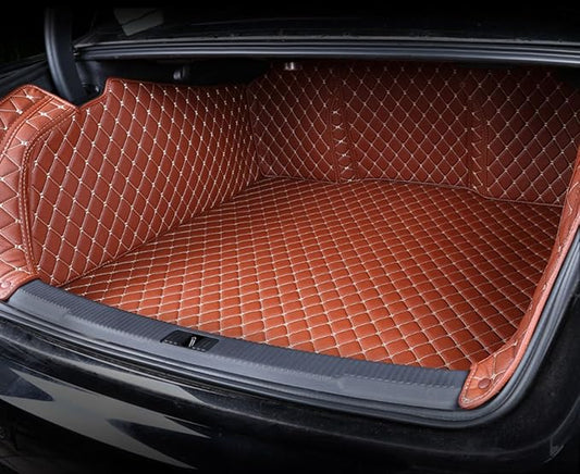 Car Trunk Mat Custom Compatible with BMW X5 2008-2013 5 Seat - All Weather & Season, Large Coverage, Cargo Liner, The Best BMW X5 Cargo Accessory- Brown