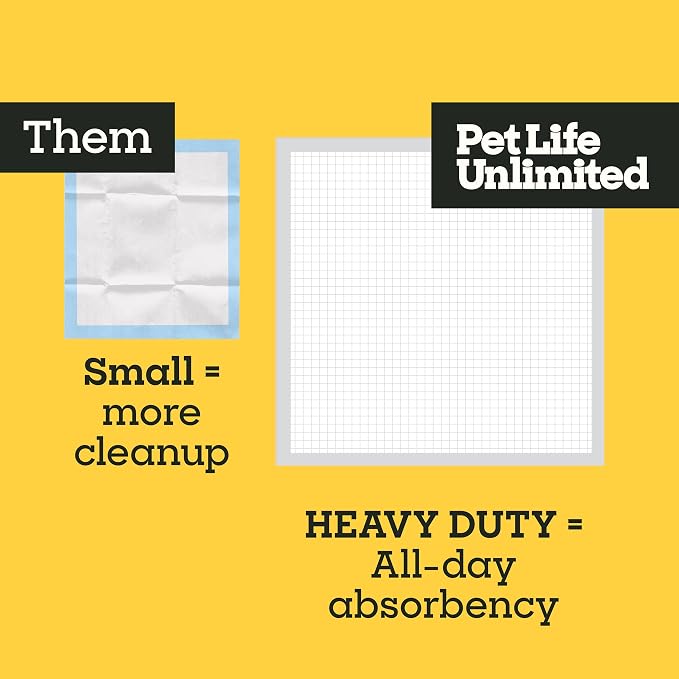 Pet Life Unlimited Heavy Duty 3XL Puppy Pads for Dogs, Potty Training Pee Pads, 26 Count, 36" x 36", Leak-Proof, Super Absorbent, Quick-Dry, Odor Control Clover Leaf Scent, Made in USA