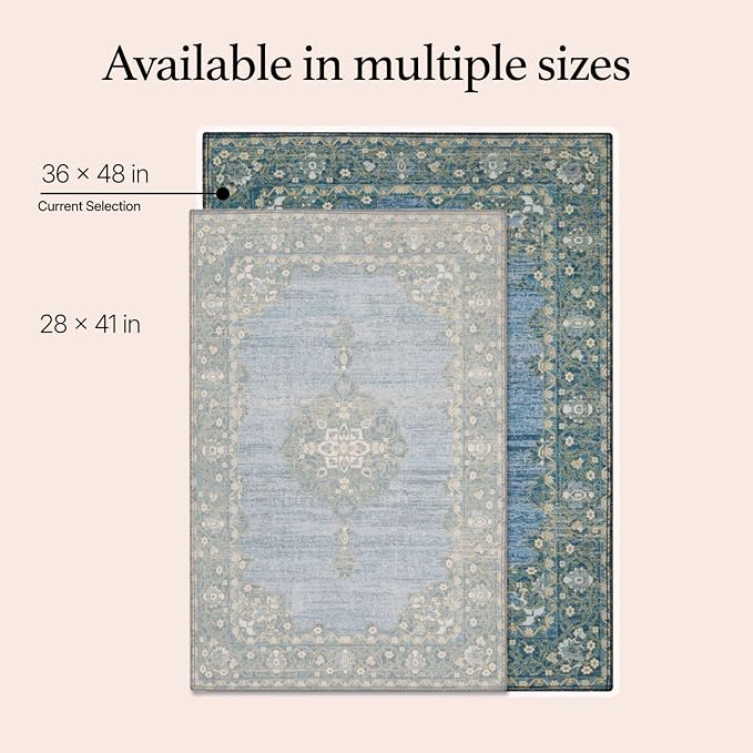 Lovewag Reusable Washable Dog Pee Pads, Blue Hazel 36x48, 2 Pack | Non-slip, waterproof, absorbent dog pee pads for potty training, whelping, senior dogs, multi-pet households, easy to clean