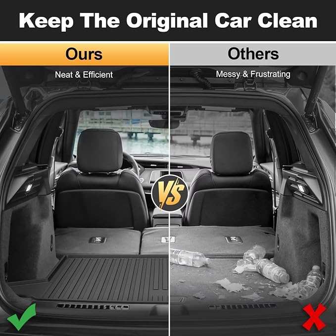 2025 XT4 Cargo Liner | Custom Fit Trunk Mat for 2019-2025 Cadillac XT4, All Weather Rear Cargo Mat 3D Waterproof Durable Odorless Trunk Liners for 2025 XT4 Cargo mat, Black