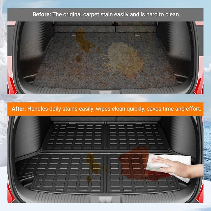 powoq Cargo Liner Compatible with 2023-2026 Honda HRV Car Trunk Mat TPE Cargo Mat Replacement for 2023-2026 Honda HRV Accessories