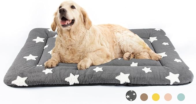 Mora Pets Dog Crate Pad Dog Bed for Crate Washable Flat Pet Kennel Mat Cute | Ultra Soft Dog Bed Mat, Crate Pad for Dog Cages Cozy Sleeping Liner, Pet Pillow Cushion Large Puppy Bed Anti Slip Grey 42x27