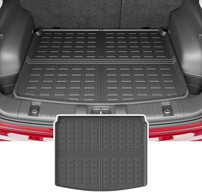 powoq Cargo Mat Compatible with 2017-2025 Jeep Compass TPE Rear Trunk Mat Cargo Liners Replacement for 2017 2018 2019 2020 2021 2022 2023 2024 2025 Jeep Compass Accessorie (Rear Trunk Mat)