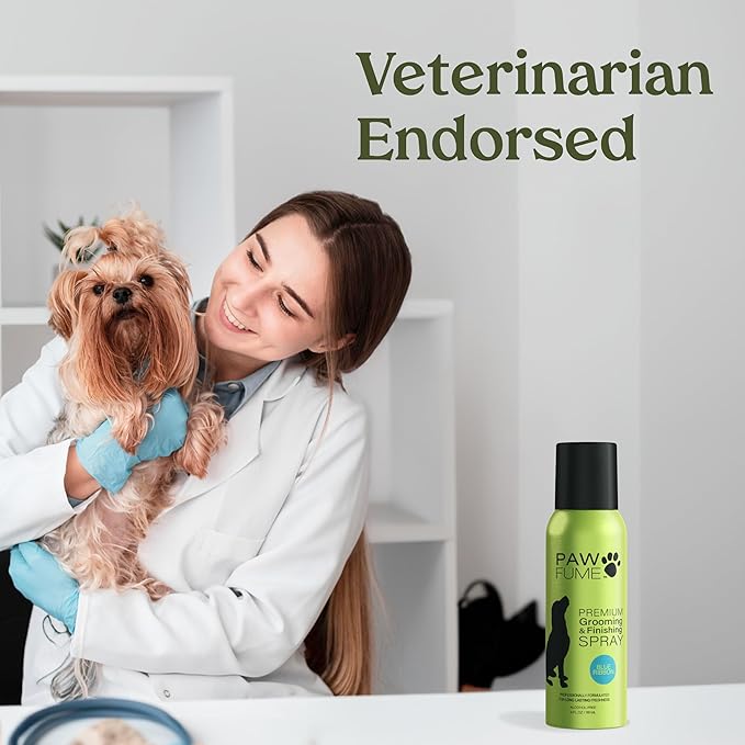 PAWFUME Dog Cologne Spray for Grooming, Blue Ribbon, 1-Pack | Probiotic alcohol-free grooming & finishing mist conditions, freshens between baths and supports Dog Spray Deodorizer Perfume