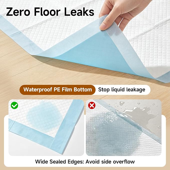 Extra Large Puppy Pads 100 Count,28"x34" Quick-Dry Pet Potty Training Pads | Dog Pee Pads,Leak-Proof,Disposable Super Absorbent 5-Layer,Fit For Puppies, Senior Dogs, Cats and Small Pets