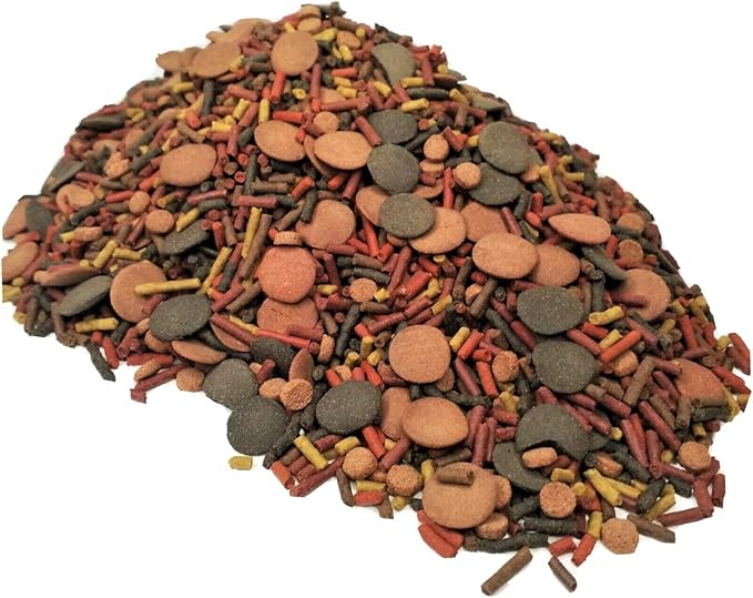 Aquatic Foods Inc. Gourmet Blend of 8-Type Carnivore Blend of Sinking Wafers, 1/8" x 7/16" Sinking Sticks, Sinking Pellets for All Teopical Fish GB-120-1-lb