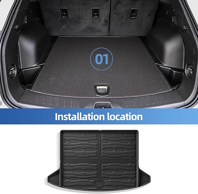 SMABEE Floor Mats Cargo Liner for Chevy Blazer EV & Honda Prologue 2024 2025 2026 All Weather Floor Liners for Blazer EV Prologue Accessories Trunk Mat TPE 1st& 2nd Row Car Mats Black