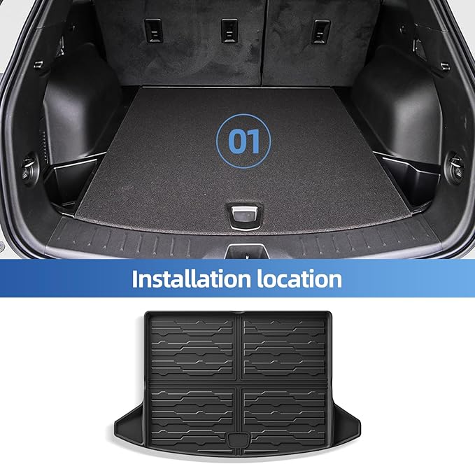 SMABEE Fit for 2024 2025 2026 Honda Prologue & Chevy Blazer EV Cargo Liner All Weather Trunk Mat for Blazer EV Prologue 2025 Accessories TPE Protective Pad All Season Cargo Mat Interior Black