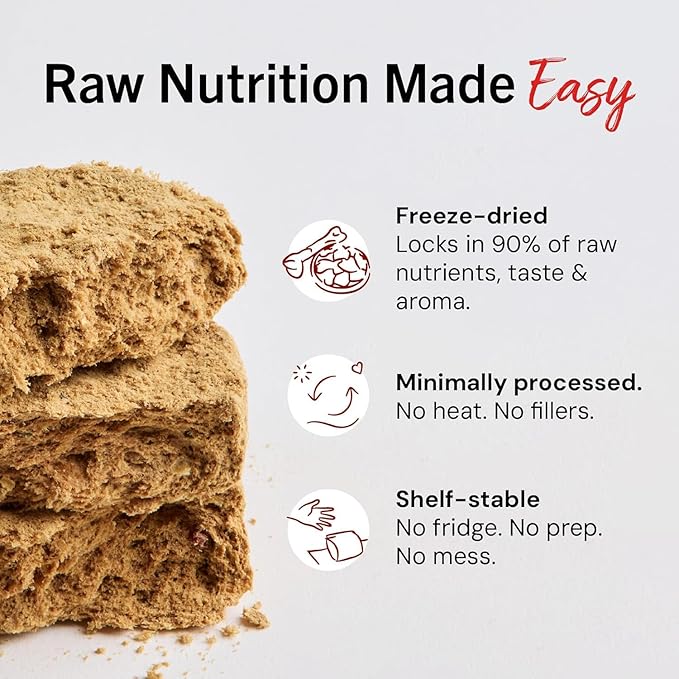Stella & Chewy's Freeze-Dried Raw Dinner Patties - Dandy Lamb Recipe - High Protein Grain-Free Puppy & Dog Food - Perfect for Picky Eaters - 25 oz,(Pack of 2)