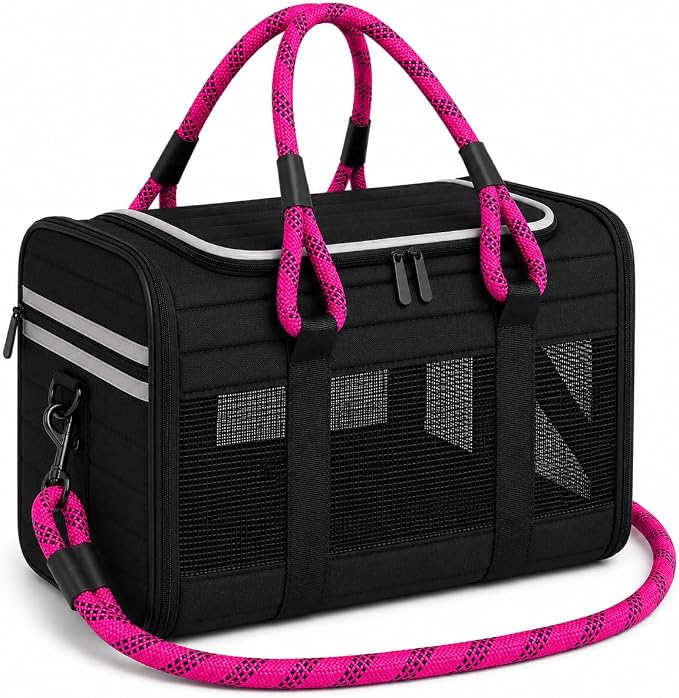 Soft-Sided Dog & Cat Carrier | for Car Rides, Vet Visits, Errands & Daily Outings | Fits Small Dogs & Cats Up to 15 lbs | 18" L x 11.5" H | Yorkies, Chihuahuas & More