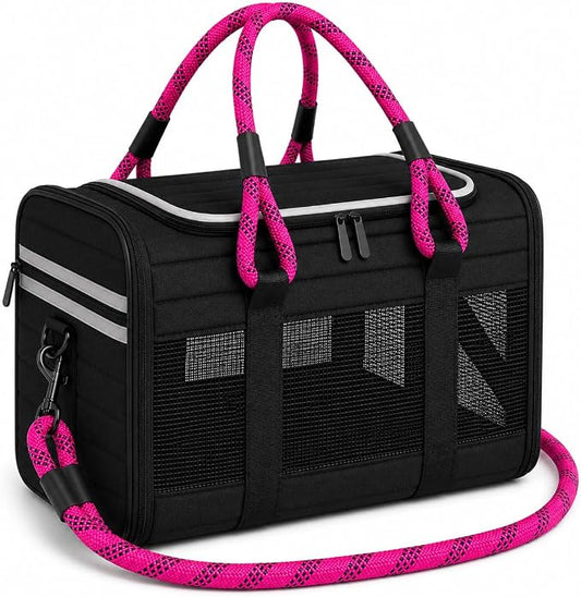 Soft-Sided Dog & Cat Carrier | for Car Rides, Vet Visits, Errands & Daily Outings | Fits Small Dogs & Cats Up to 15 lbs | 18" L x 11.5" H | Yorkies, Chihuahuas & More