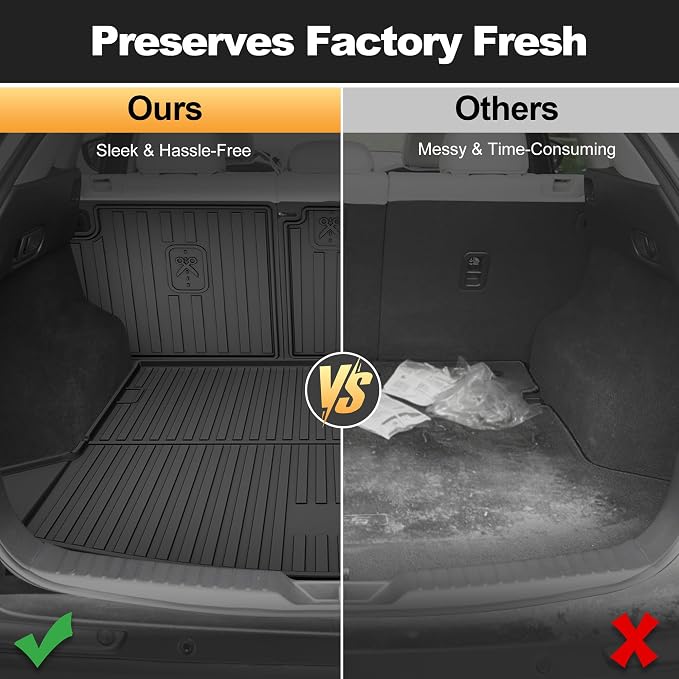 Cargo Liner with Backrest Mat Compatible with 2017-2025 Mazda CX-5 All Weather Protection CX5 Accessories