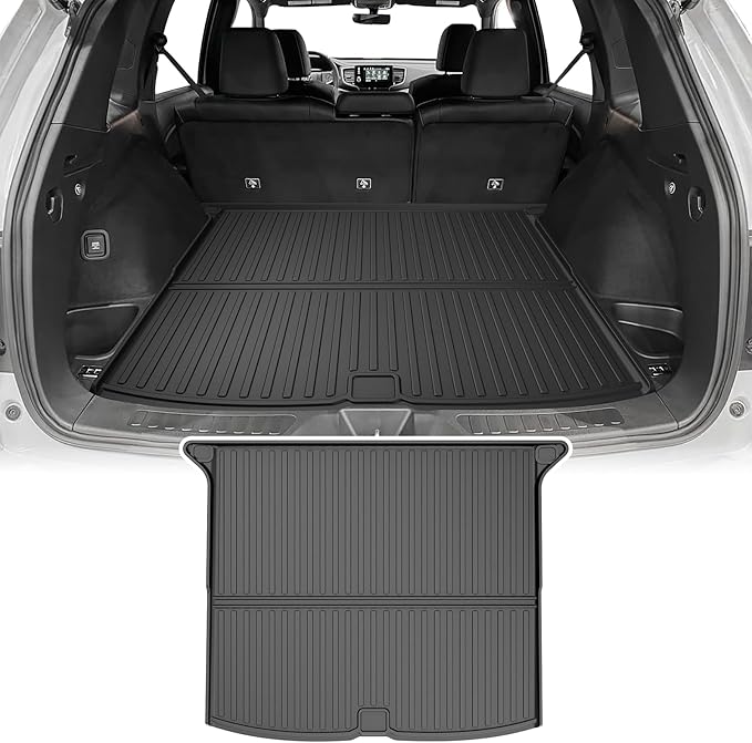 AOMSAZTO Cargo Mat for Honda Passport 2019-2025 | All Weather Custom Fit TPE Trunk Mat Trunk Tray Cargo Tray, Black