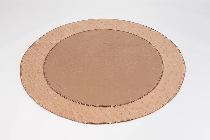Reusable Dog Pee Pad, Washable Waterproof Round 48 in Mat, 1 Pack | 48-inch round washable waterproof pee pad, reusable slip-resistant mat for dog potty training and whelping with quick-dry