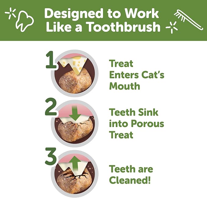 Wellness WHIMZEES Cat Dental Treats, Freshens Breath, Chicken Flavor, 4.5 oz Bag