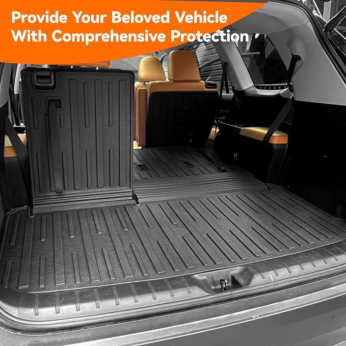 Cargo Liner for 2026 2025 2024 Grand Highlander Accessories, Cargo Mat Seat Backrest 2 in 1 Mat All-Weather TPE Back Seat Protector Trunk Mat for Grand Highlander Accessories