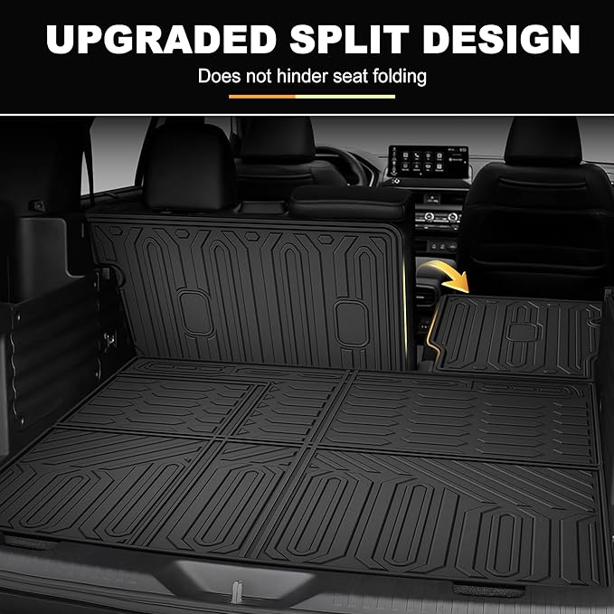 Floor Mats Fit for Honda Passport 2026 Upgrade Trunk Mat with Backrest Mat - AOMSAZTO All Weather Custom Fit 2026 Passport Floor Liners Cargo Liner Full Set Car Mats Accessories
