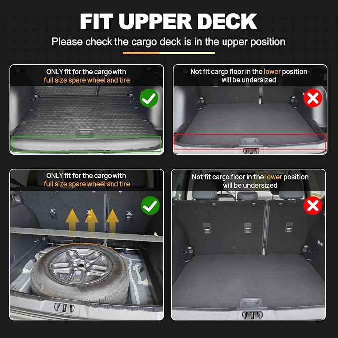 AOMSAZTO Floor Mats & Cargo Liner for Ford Bronco Sport 2021-2026 | 1st & 2nd Row Custom Fit All Weather Protection Trunk Liner Waterproof Car Accessories