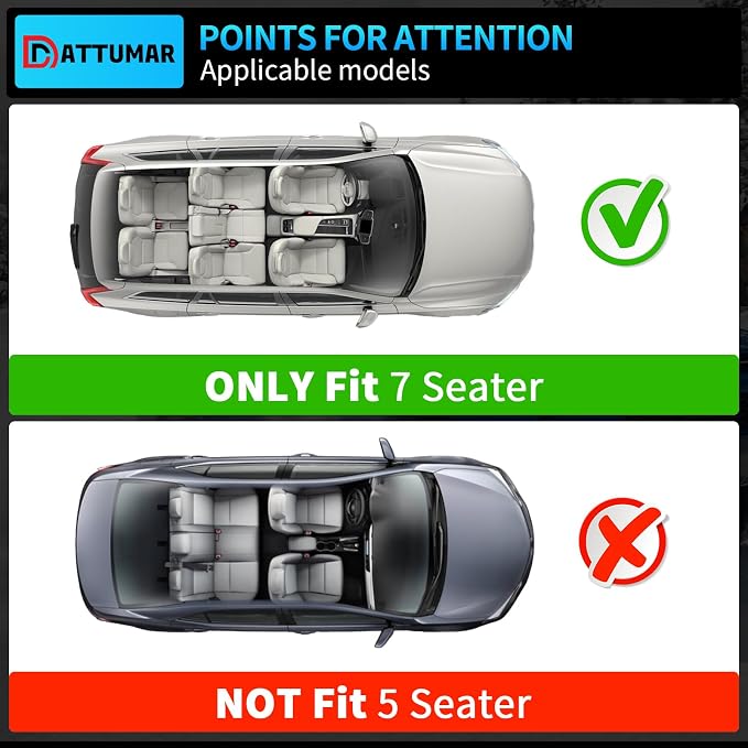 Cargo Mat Compatible with 2010-2024 Toyota 4 Runner 7 Seat Cargo Liner Trunk Mat TPE Back Seat Cover Protector 2023 4Runner Accessories (Fit 7 seat,Trunk Mat+2nd & 3rd Row Backrest Mats)