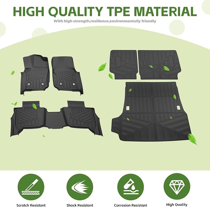 Cargo Liners for 2025 2026 Toyota 4Runner 5 Seats Gas, Rear Trunk Mat Seat Back Cover with Floor Liners All Weather Cargo Mats Protector Accessories(Not for Hybrid EV&i-Force MAX)