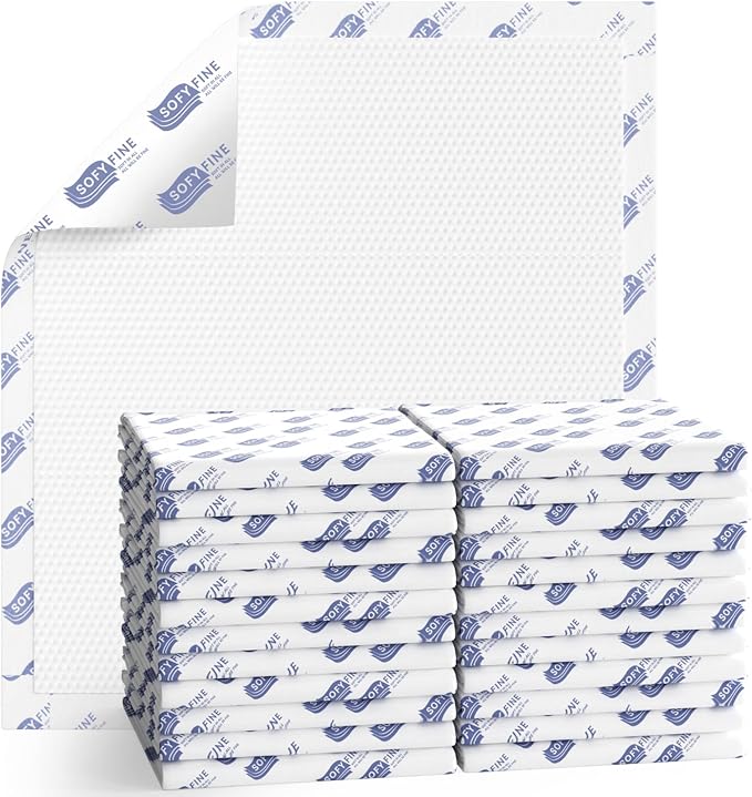 SOFYFINE 150 Gram Heavy Duty Chucks 40"x36", 40 Count Tear Resistant Incontinence Bed Pads for Adult, XXXL Extra Large Thicken Disposable Pee Pad,10X Super Absorbency Underpads