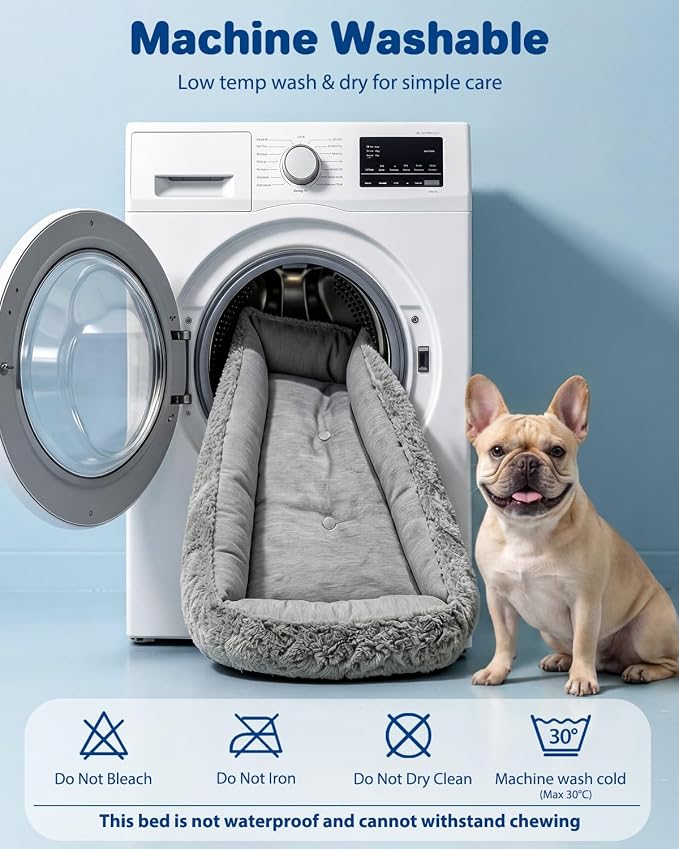 Cooling Dog Bed for Small Medium Dogs - Reversible Design (Ice‑Silk Cooling Layer | Sherpa Fleece Layer), Washable Cooling Mat for Dogs, Cats, Crates 24" × 15"