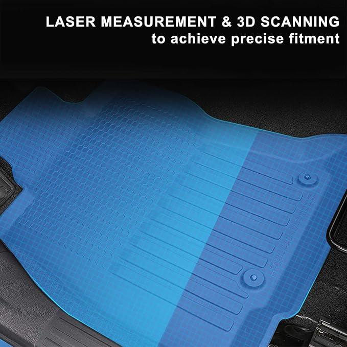 KIWI MASTER Floor Mats for 2019-2024 Subaru Forester Replace OEM J501SSJ030 All Weather Mat Front & 2nd 2 Row Seat TPE Slush Liners Black