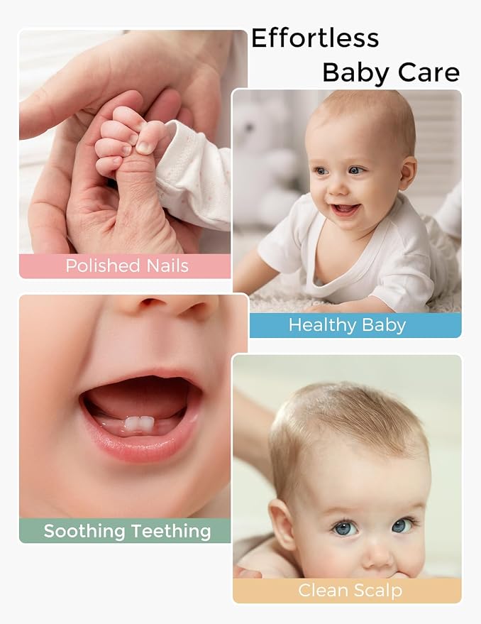 Momcozy Elite Baby Kit, Superior Baby Shower Gift & Registry Essential Kit | Grooming&Health&Cleansing Care Set,Electric Nail File & Nasal Aspirator,Tummy Wrap,Thermometer,Bath Brush,Teether,Storage Bag