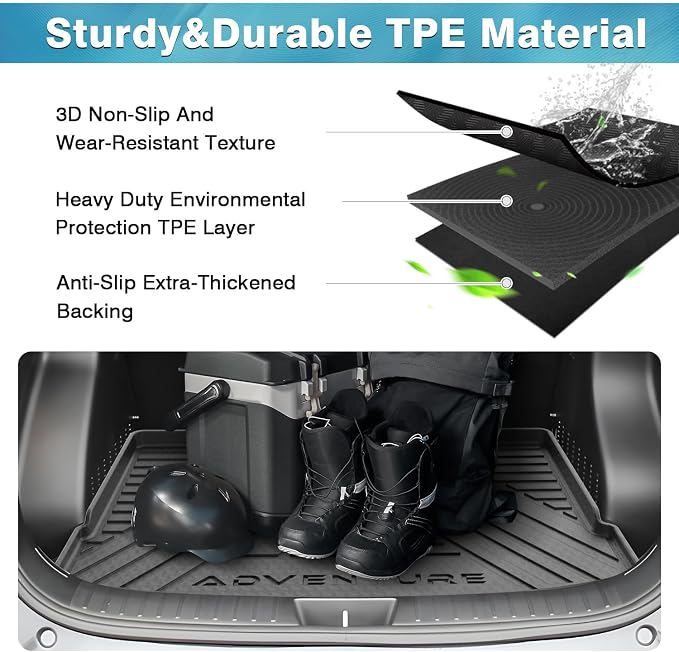 Mixsuper Custom Fit Cargo Liner for 2012-2017 Toyota Prius V, All Weather Rear Cargo Mat Trunk Liners Tray Black