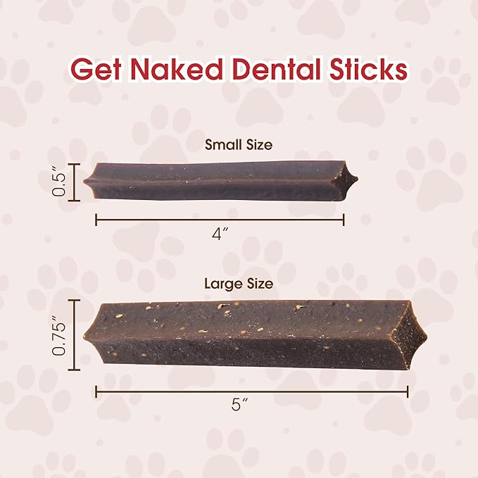 Get Naked Grain Free 1 Pouch 6.2 Oz Joint Health Dental Chew Sticks, Small