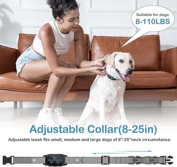 Dog Training Collar with Remote Control, 2500FT Coverage Range and 4 Training Modes, IP67 Waterproof Rechargeable E Collar for Dogs Training for All Breed