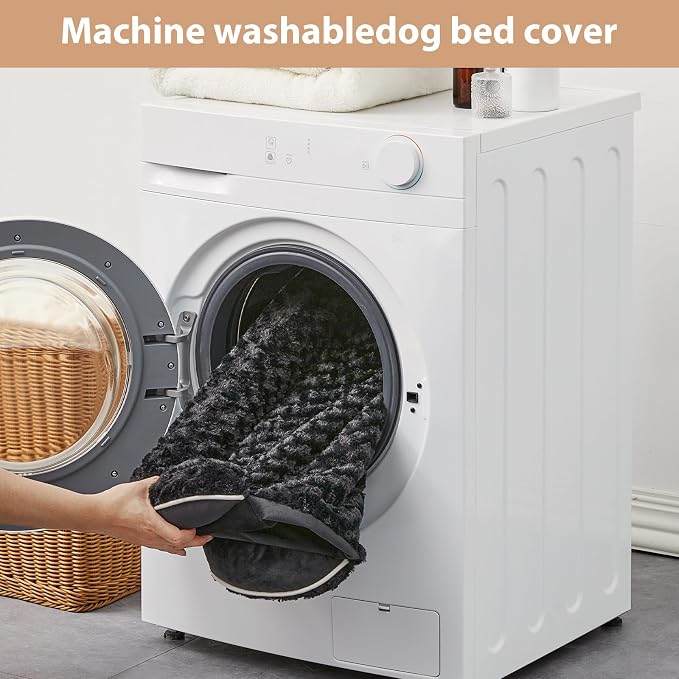 WNPETHOME Orthopedic Washable XXL Dog Bed for Senior Dog Cozy Sleep | Extra Large Waterproof Big Soft Dog Couch Sofa Bed for Dogs Relax with Removable Cover Supportive Pet Bed Black 54x36 Inch