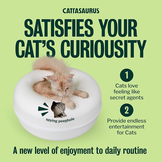 Peekaboo Cat Cave Donut for Multiple & Large Cats up to 30-45 lbs, 3-in-1 Self Warming Cat Bed, Tunnel & Scratcher for Indoor Cats, Washable & Detachable Small Dog Bed (White, Large)