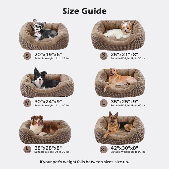Large Dog Beds Large Sized Dog, Washable Orthopedic Warming Soft Sleeping Durable with Anti-Slip Bottom