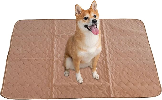 Washable Dog Training Pads - Reusable Waterproof Whelping - 41x41in | Sanitary puppy pee pads with rounded corners for pet essentials, laminated lightweight durable design for easy cleaning