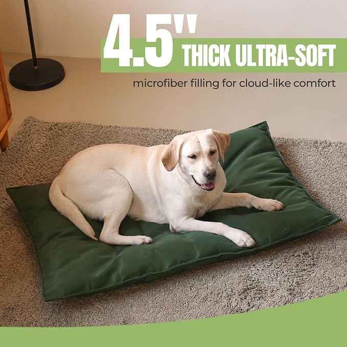 Chew Proof Indestructible Dog Bed,Small (18"x29"),Green | Durable,for Aggressive Chewers,Tough,chew resistant, non chewable,Machine Washable & Waterproof,Indoor Outdoor