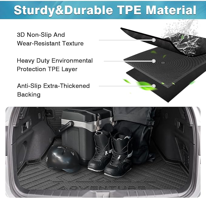 Mixsuper Cargo Liner for Subaru Outback 2020-2025, Cargo Mat Backrest Mat for Outback, All Weather Trunk Mat Backrest Mat TPE Back Seat Cover Protector for Outback Accessories