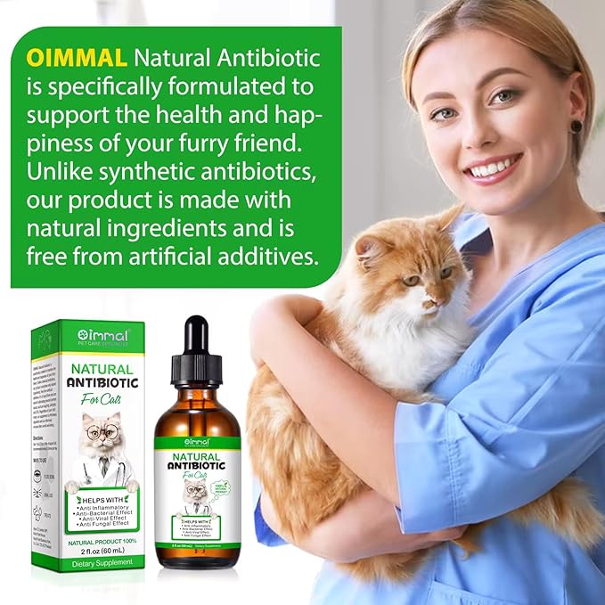 Natural Antibiotics for Cats- Pet Antibiotic - Cat Healing Aid and Skin Repair for Wounds, Sores, and Abrasions, Provides Itch Relief for Irritated Skin