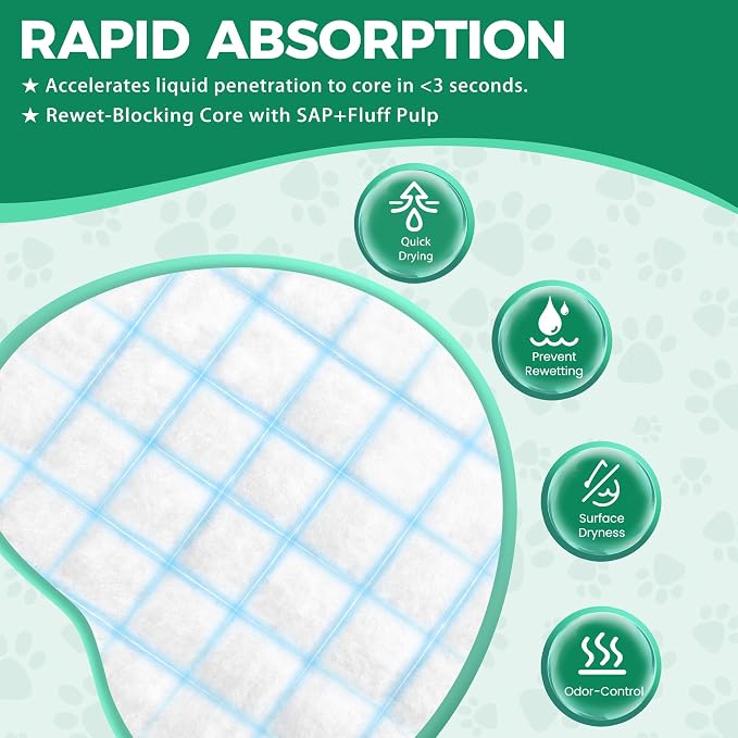 YOPETKI Large Puppy Pads 30"x26" 100 Count, Disposable Dog Pee Pads Leak-Proof, Large Pee Pads for Dogs 100 Bulk Pack, Large Absorbent & Quick-Dry Pet Potty Training Pads for Dogs, Puppies, Doggy